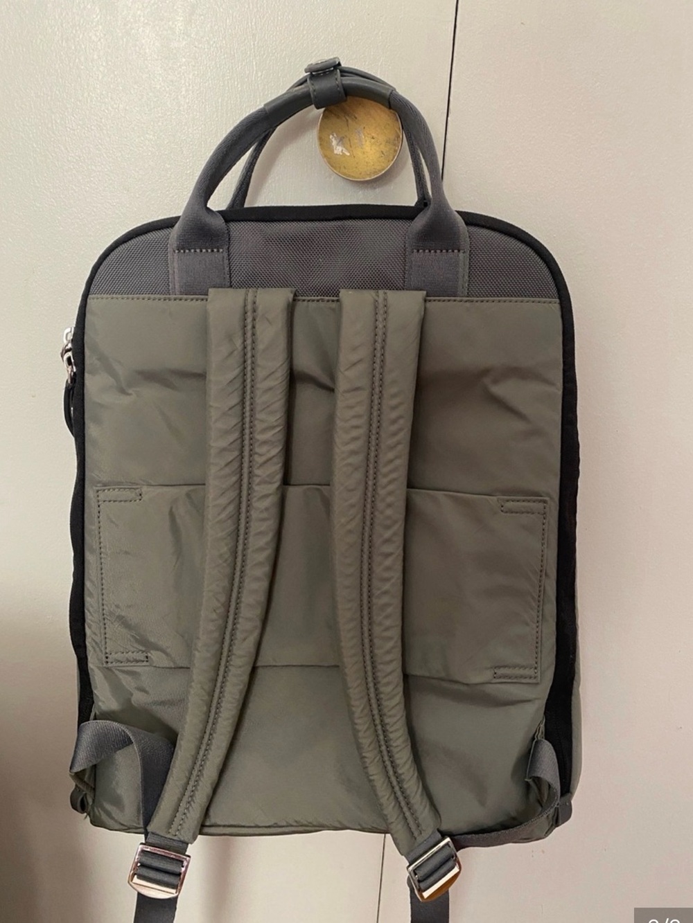 Tumi Olive Gray Men's Backpack with Black Accents - Picture 2 of 8